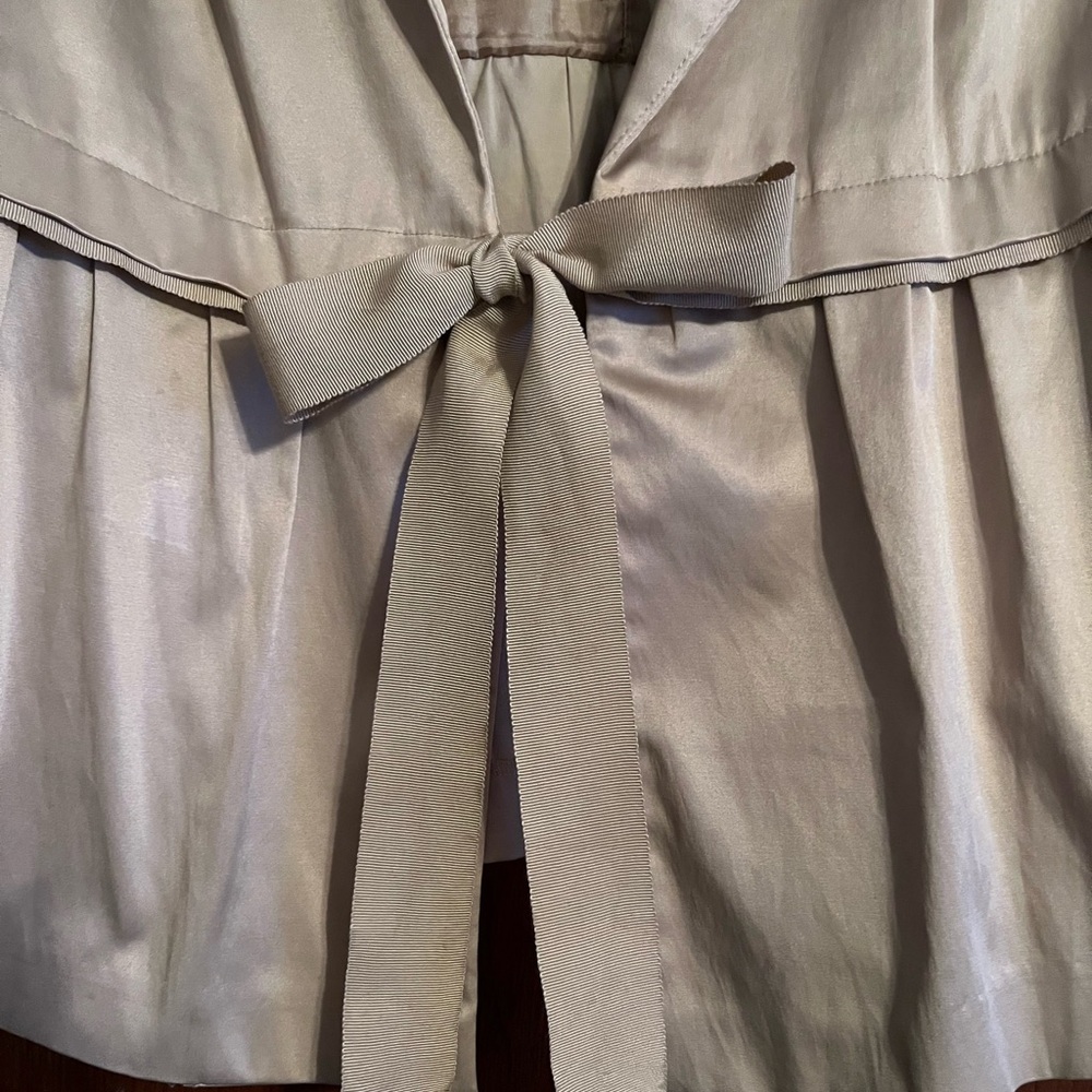 NY Collection Satin Beige Blazer - Picture 2 of 9